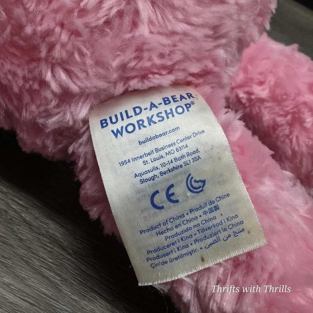Build A Bear - Pink Teddy Bear - 16